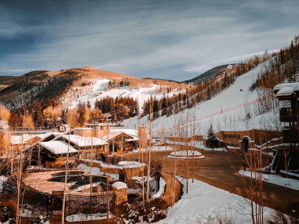 Houses at the bottom of Vail Ski Resort. 