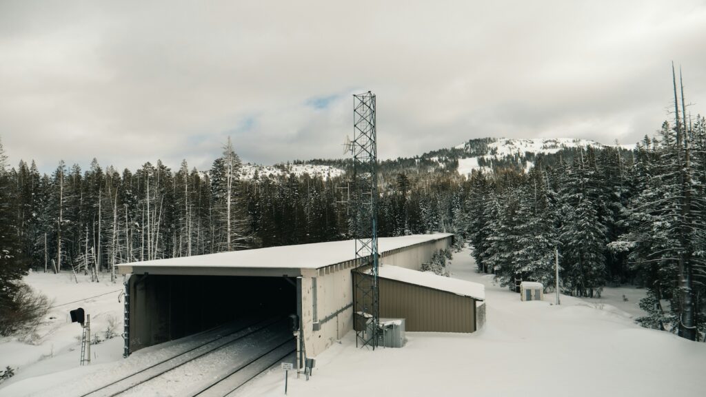 Equipment at Sugar Bowl on a cloudy day.