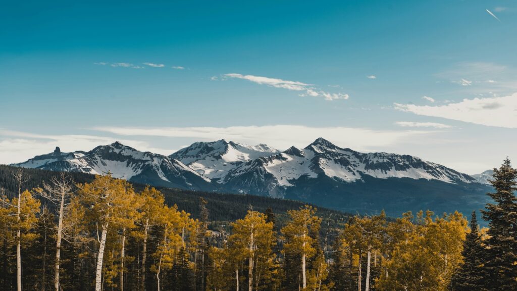 Snowy mountains in Telluride.