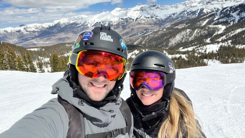 Abby and Sam smiling at Telluride. 