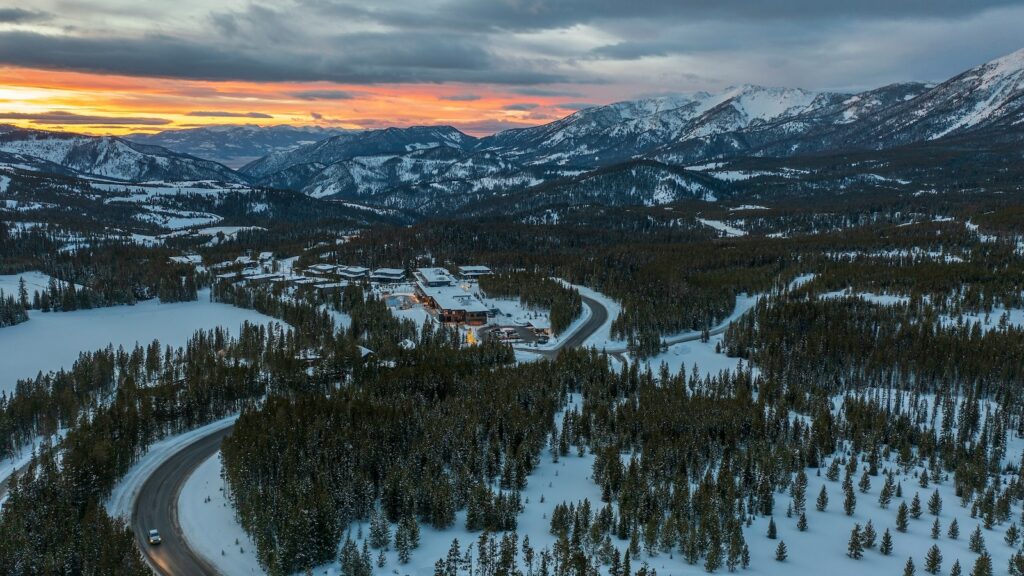 Big Sky, Montana at sunset.