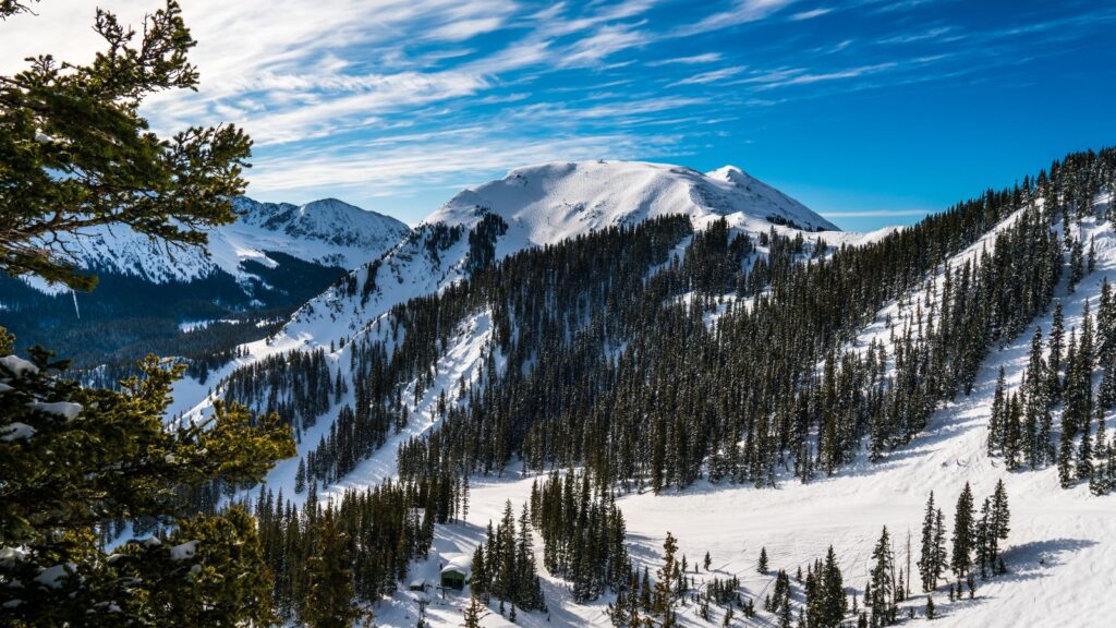 Snowy slopes at Taos.