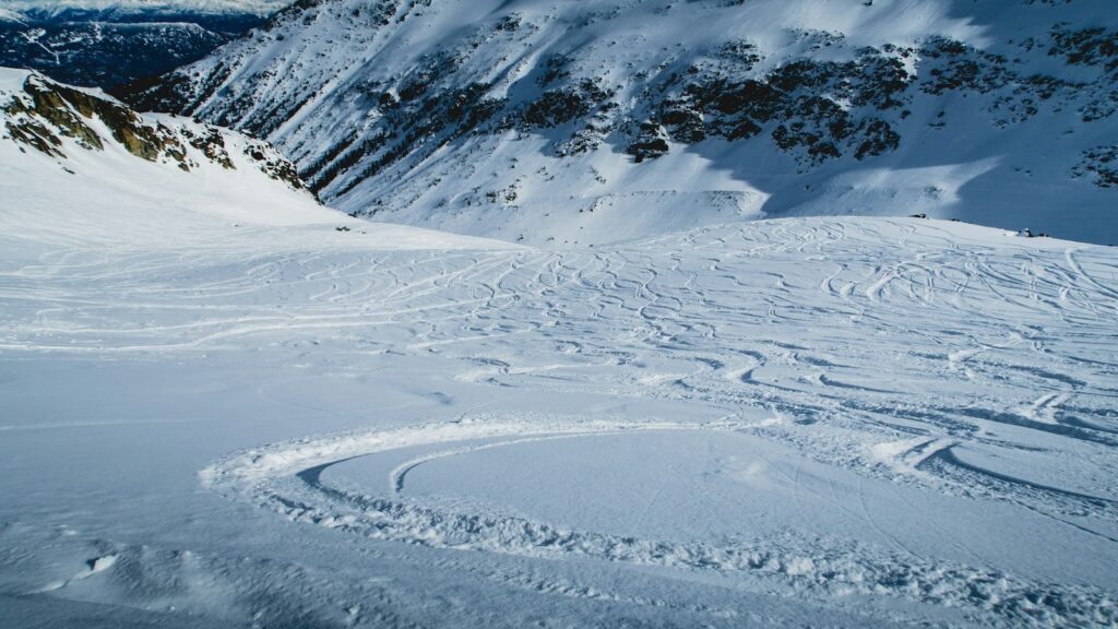 Fresh tracks at Whistler.