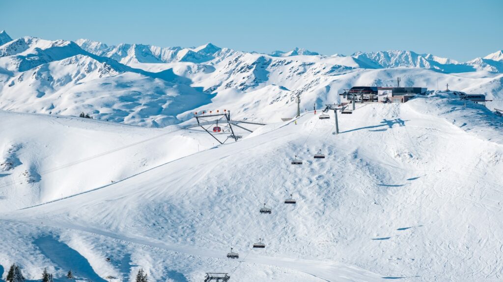 A chair lift at Kitzbuhel.