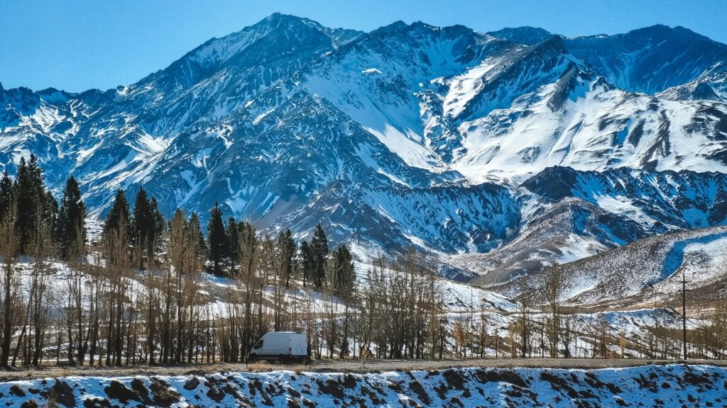 Large mountains in Las Lenas.