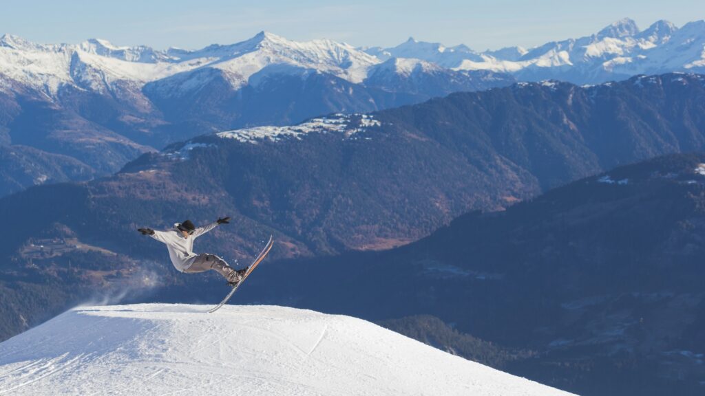 A freestyle skier at Laax.